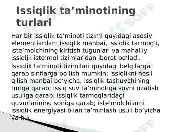 ISSIQLIK TA’MINOTI TIZIMLARINI ROSTLASH 2