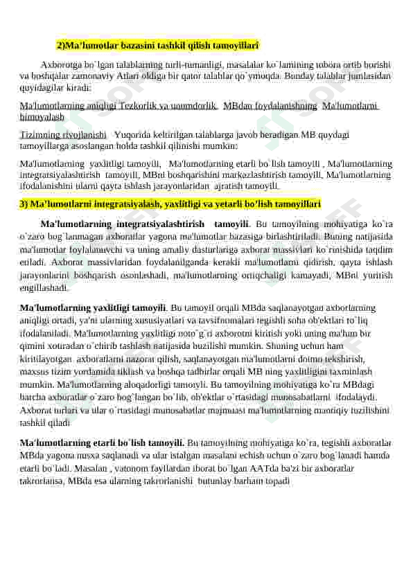 1-116 malumotlar bazasi yakuniy savollarga javob 2