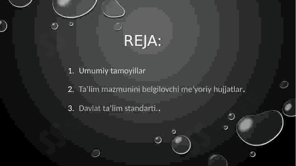 Umumiy o'rta ta'lim mazmunini tanlab olish tamoyili va mezonlari 2