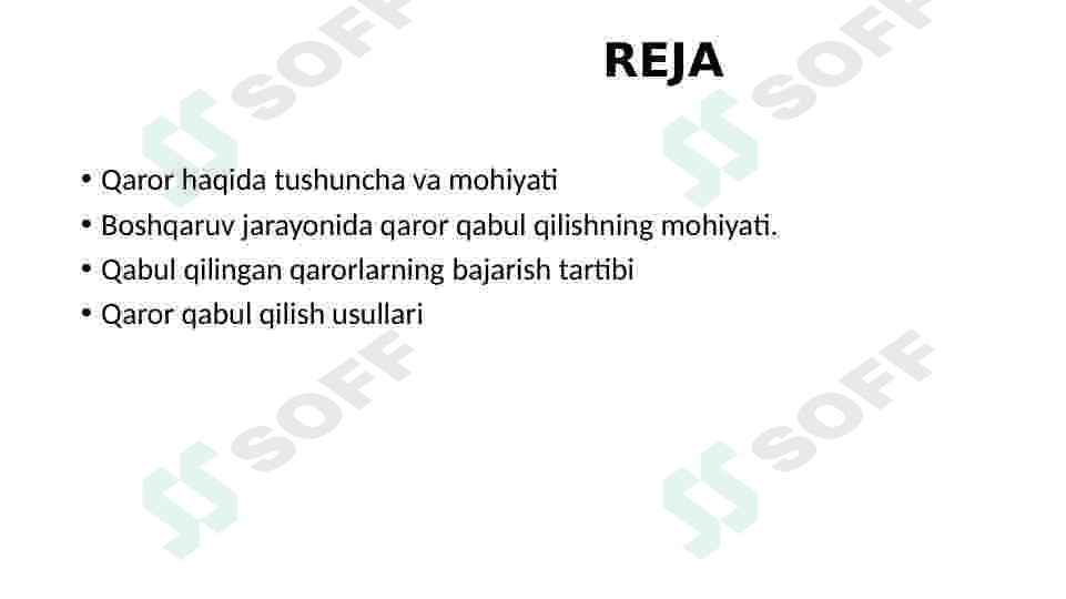 Menejment jarayonida qaror 2