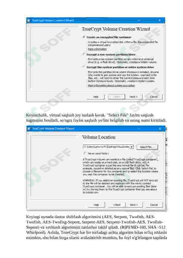 TrueCrypt dasturi yordamida ma’lumotlarni shifrlashni o‘rganish 2