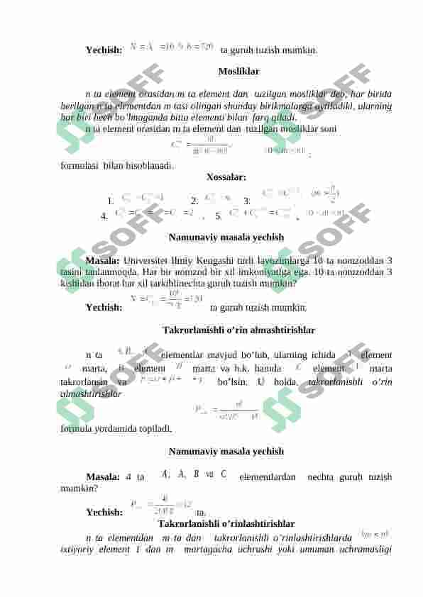 Ehtimollik nazariyasi. Tasodifiy hodisalar. 2
