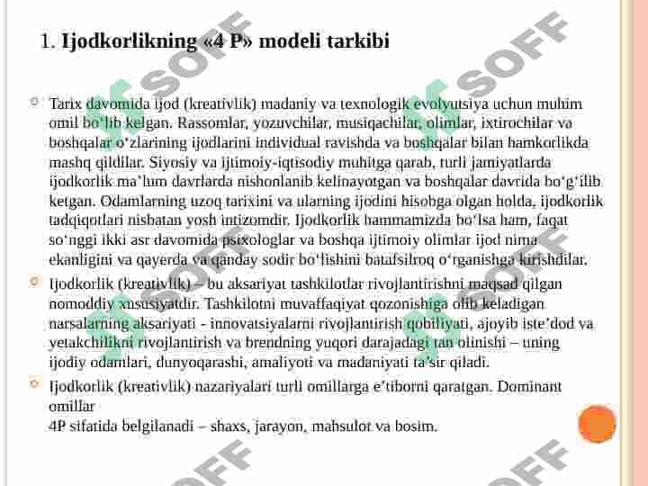 KREATIVLIKNING «4 R» MODELI 2
