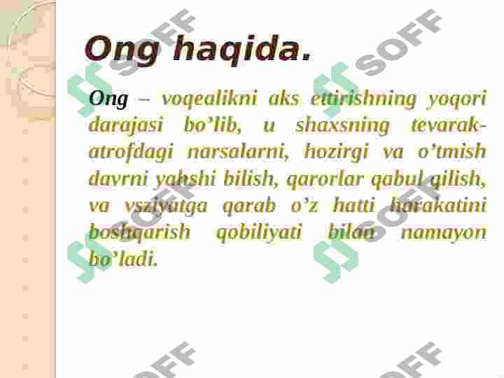 Kagnitiv jarayonlarni shakillanishi 2