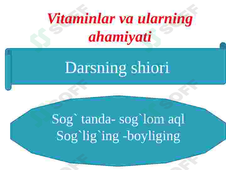 Vitaminlar va ularning ahamiyati 2
