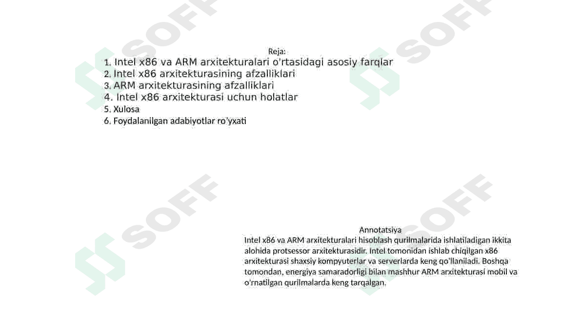 Intel x86 va ARM arxitekturalariga kirish 2
