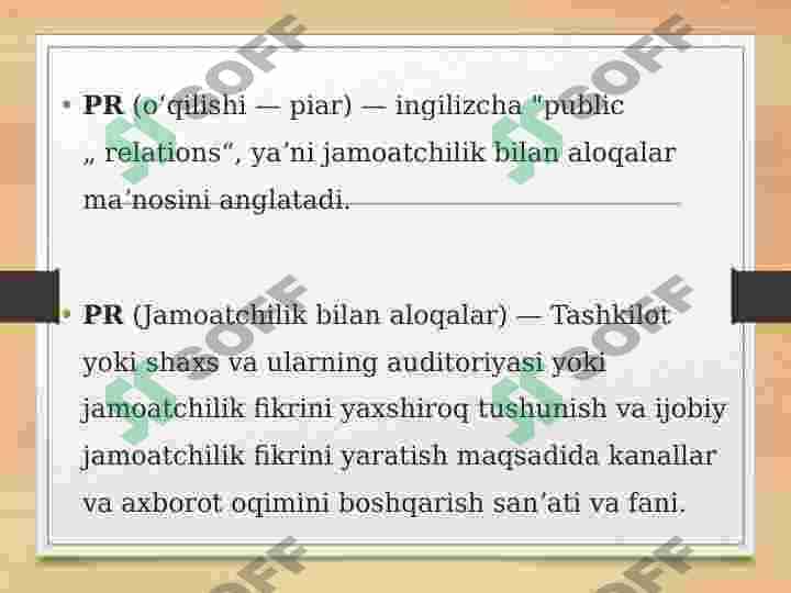 Jamoatchilik bilan aloqalar 2