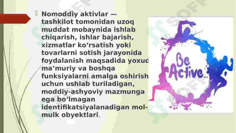 Nomoddiy aktivlar hisobining vazifasi 2