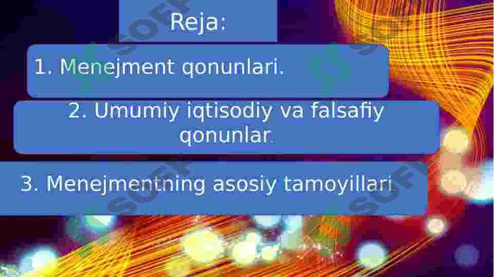 Menejment qonunlari va tamoyillari 2