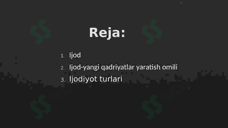Ijod-yangi qadriyatlar yaratish omili 2