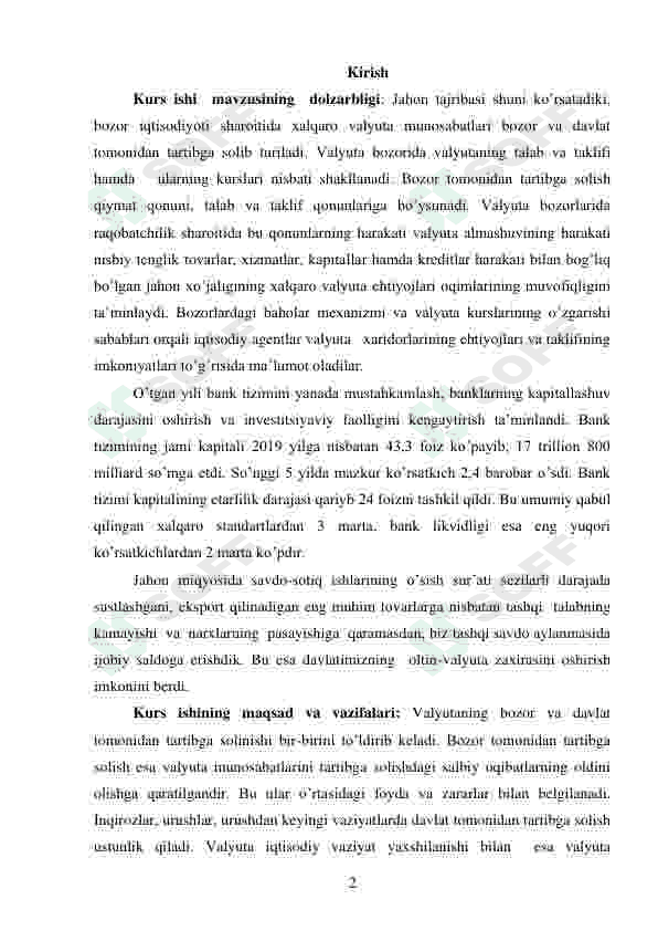 Valyuta kursi 2