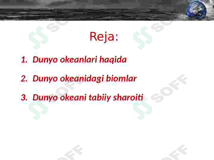 dunyo okeani biomlarining turlari 2