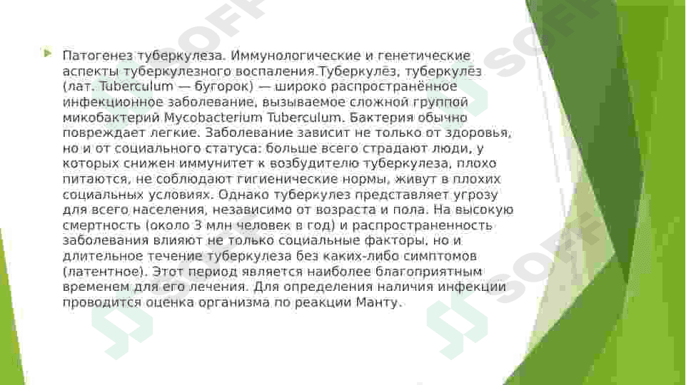 Патогенез туберкулеза. Иммунологические и генетические аспекты туберкулезного воспаления. 2