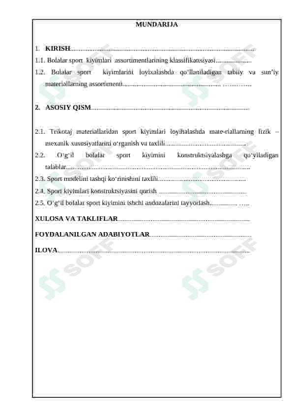 O'g'il bolalar sport kiyimini konstruktsiyasini ishlab chiqish 2