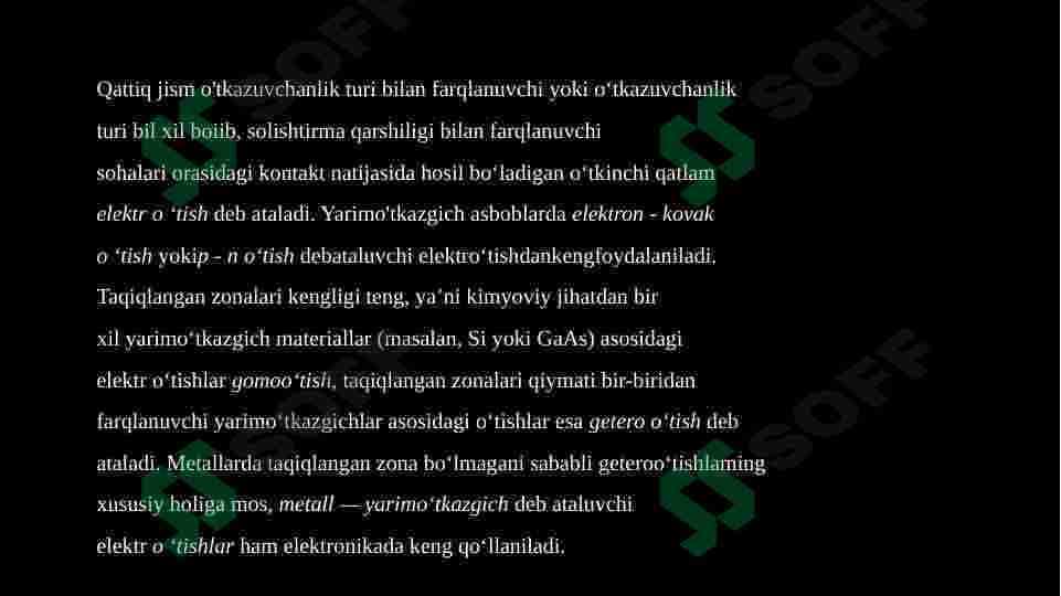 YARIM  O‘TKAZGICHLARDA  KONTAKT  HODISALAR 2