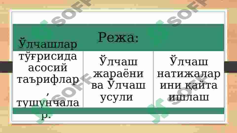 O’lchash natijalarini qayta ishlash 2