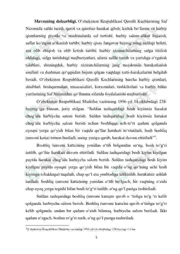 QUROL VA QUROLSIZ SAF USULLAR VA HARAKATLARI 2