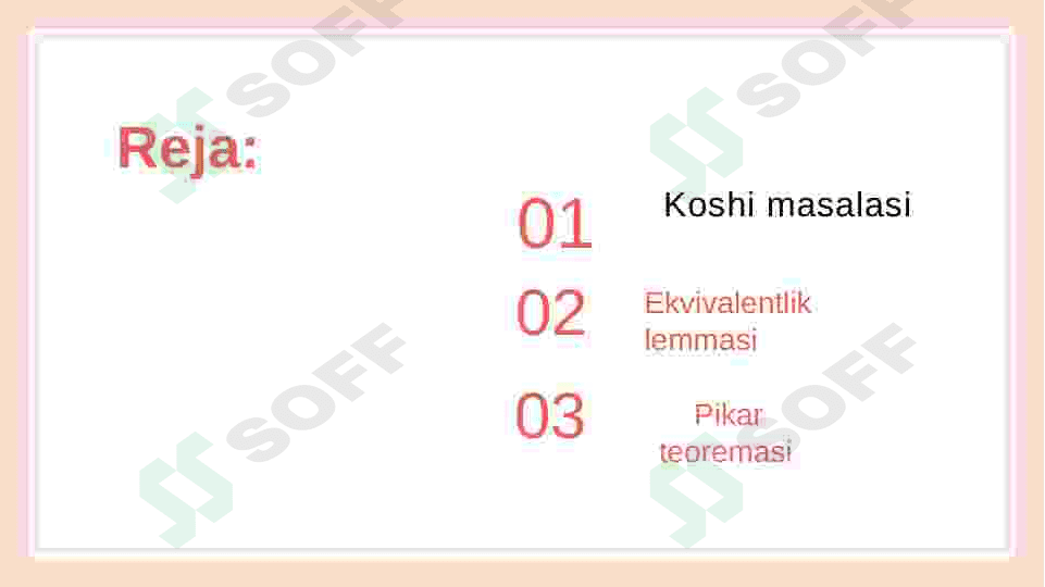 Koshiy masalasi 2