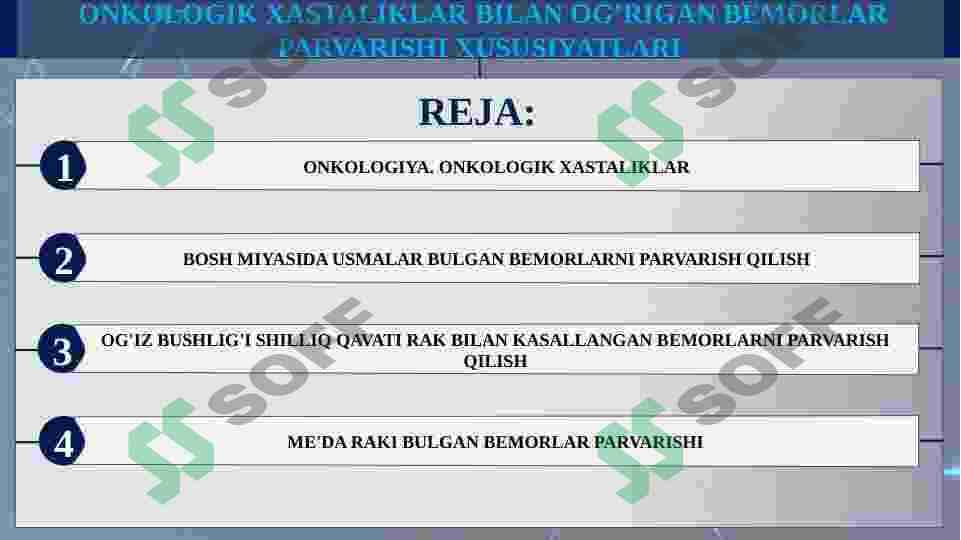 ONKOLOGIK XASTALIKLAR BILAN OG’RIGAN BEMORLAR PARVARISHI XUSUSIYATLARI 2
