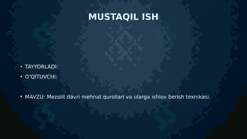 Mezolit davri mehnat qurollari va ularga ishlov berish texnikasi 2