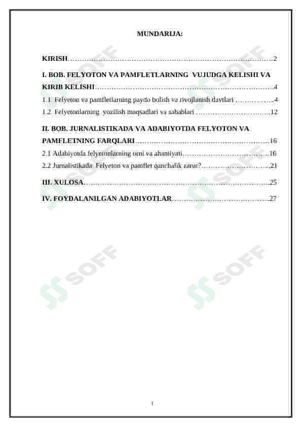 Felyeton va pamfletning media olamidagi o'rni boʻyicha tahlil 2
