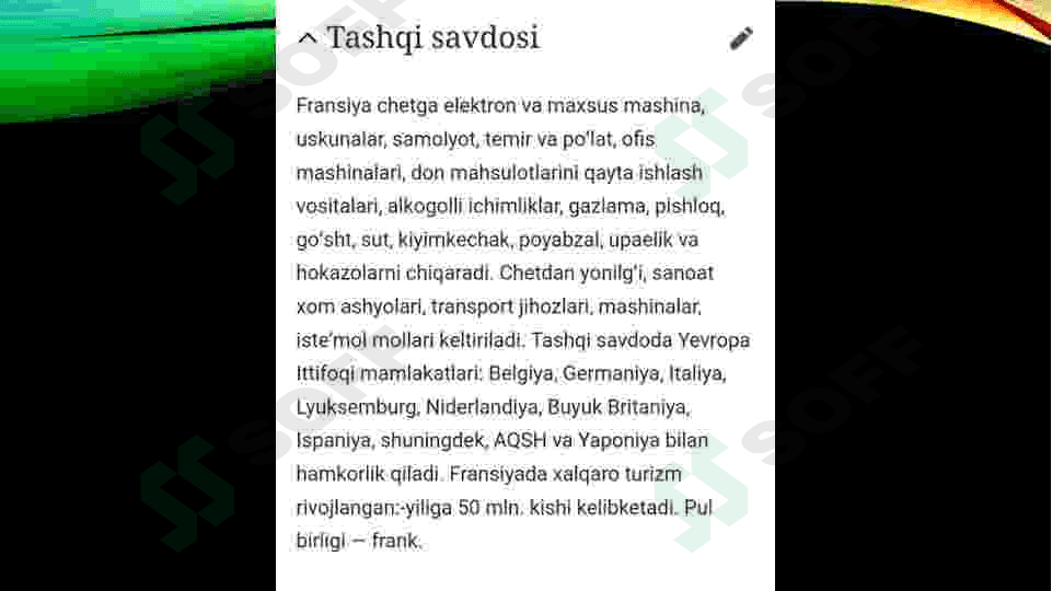 Frnasiya haqida to'liq malumot 2