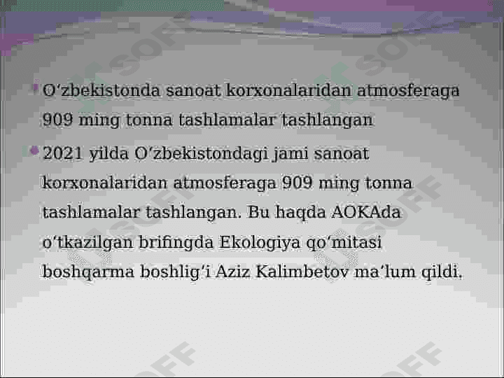 Sanoat korxonalari monitoringi 2