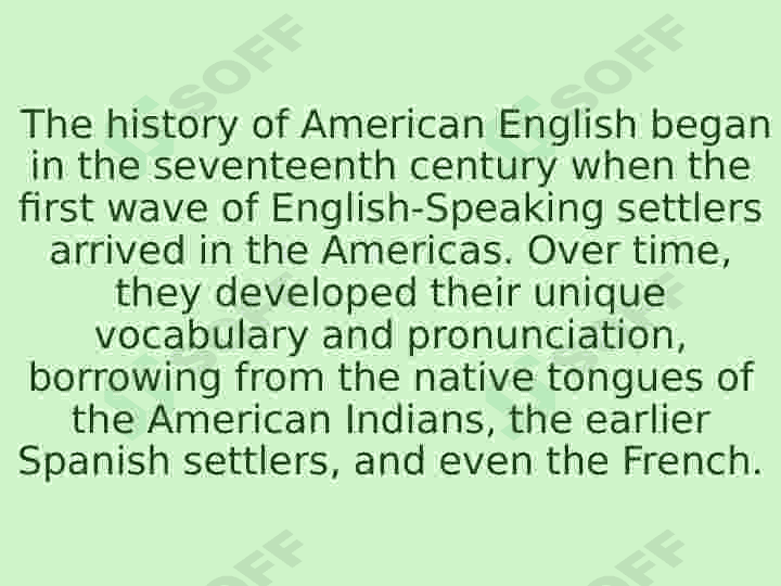 Spread of English in America 2