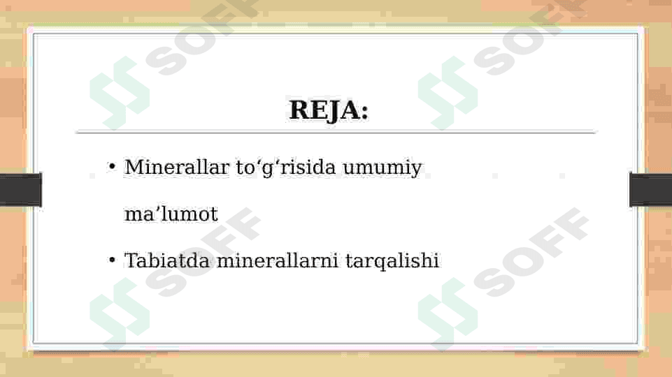 MINERALLARNING TABIATDA AJRALISH SHAKILLARI 2