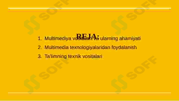 Multimediaviy ta’limning texnik vositalari 2