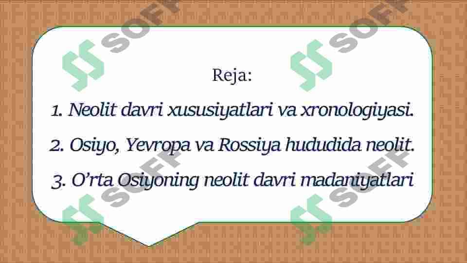 Neolit davri arxeologiyasi 2