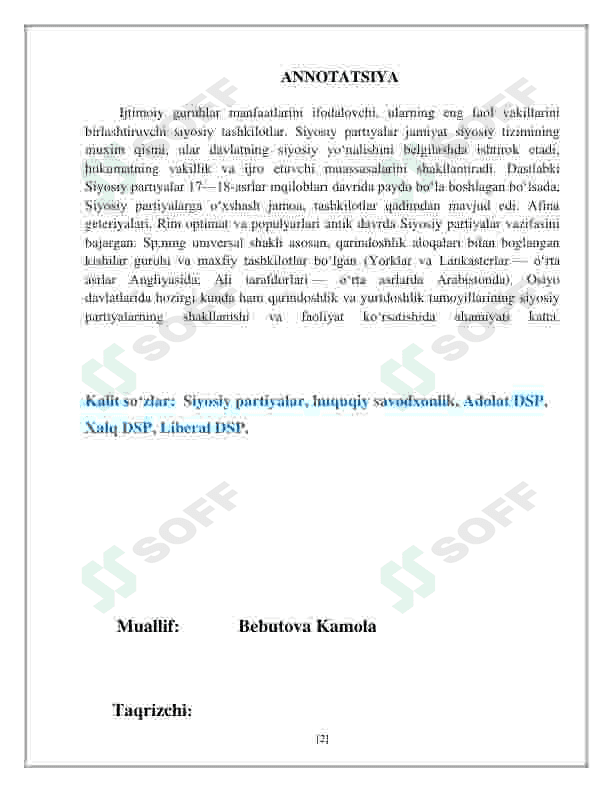 siyosiy partiyalar faoliyati 2