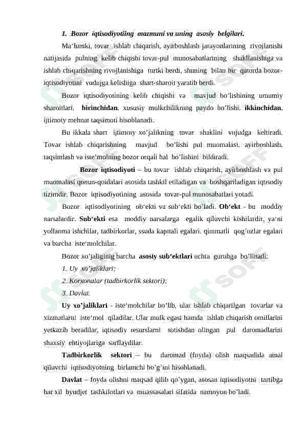 Bozor infratuzilmasi va uning unsurlari 2