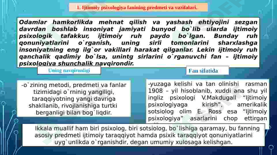 Ijtimoiy psixologiya fan sifatida 2