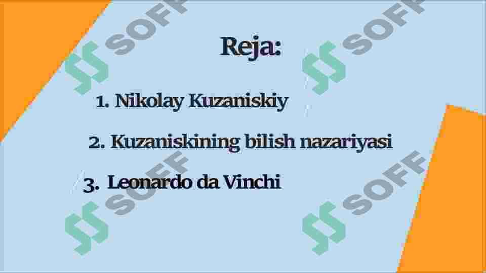 Uyg'onosh davri falsafasi. Nikolay Kuzanskiy 2