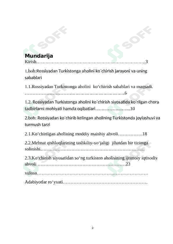 Rossiya imperiyasining Turkistondagi ko‘chiruvchilik siyosati. 2