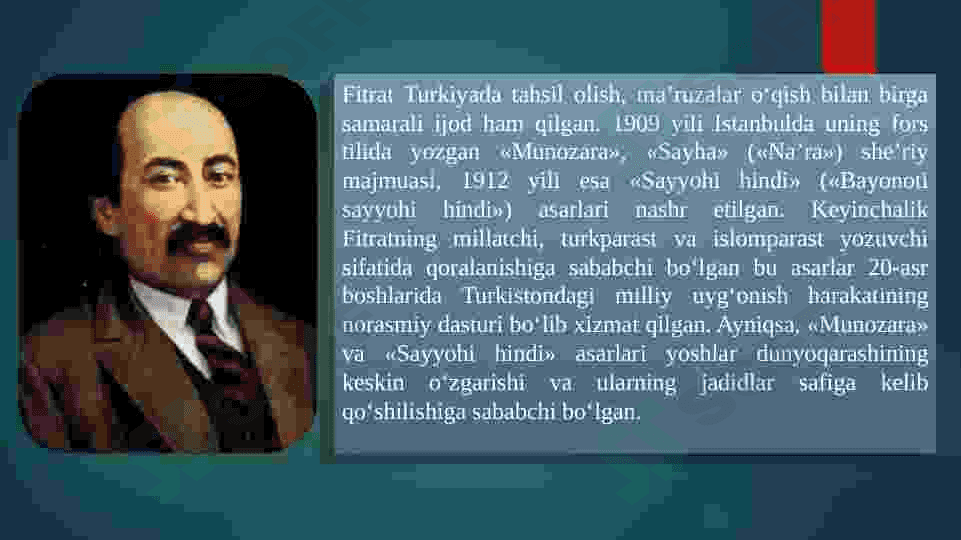 ABDURAUF FITRAT hayoti va ijodi 2