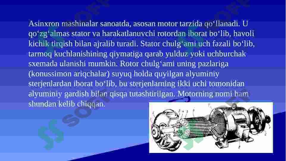 Uch fazali qisqa tutashtirilgan uch fazali motorlar 2