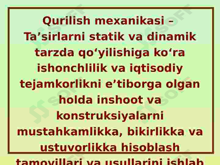 QURILISH MЕXANIKASI FANIGA KIRISH 2