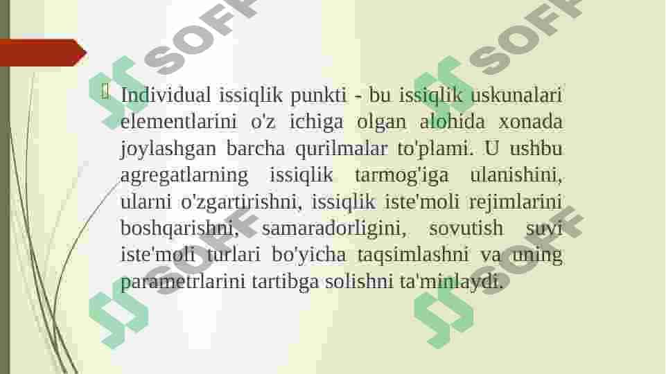Mahalliy issiqlik punktlarida uskunalarni tanlash 2