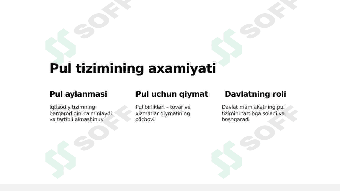 pul va uning qonuniyatlari 2