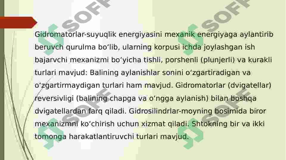 Gidravlik matorlar 2