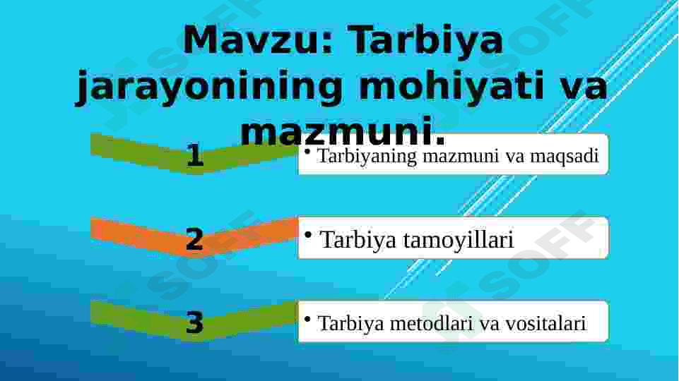 Tarbiya jarayonining mohiyati va mazmuni. 2