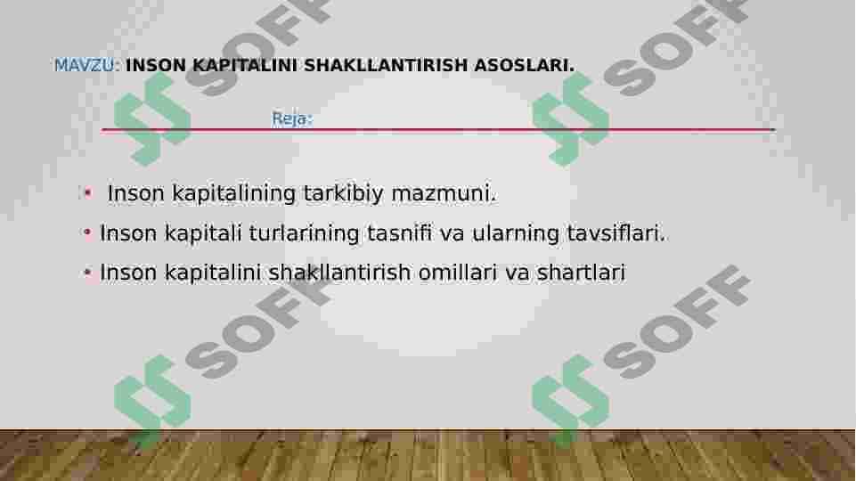 Inson kapitalini shakllantirish asoslari 2