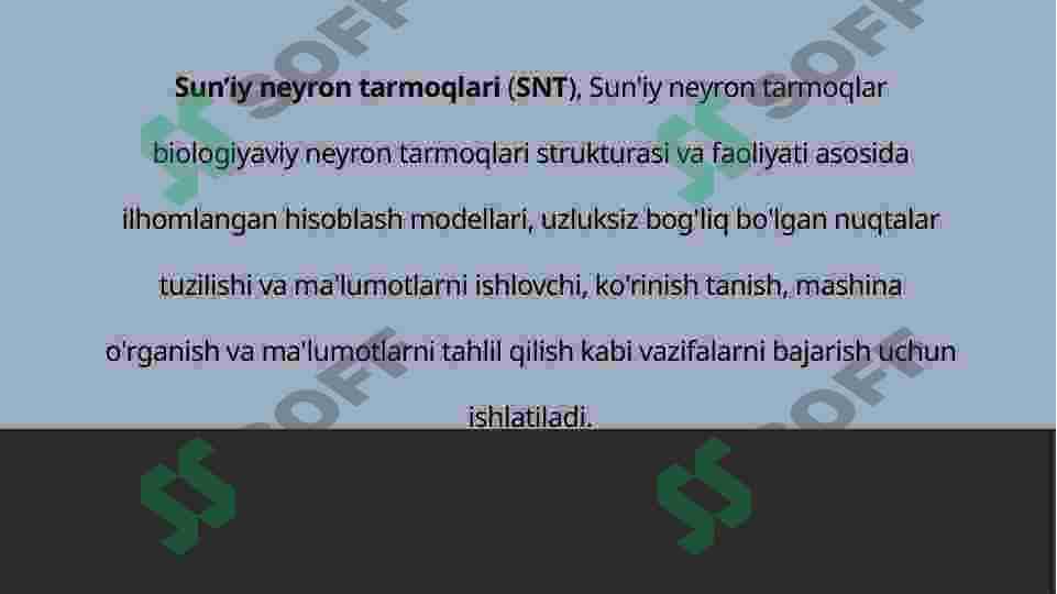 Sun’iy neyron to’rining kaskadli modeli 2