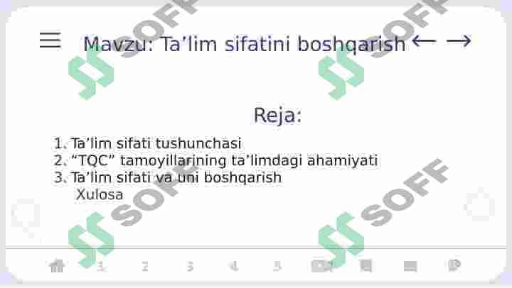 Ta'lim sifatini boshqarish 2