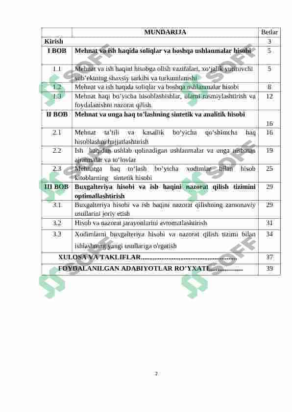 Mehnat haqqidan ushlanmalar va ajratmalar hisobi 2