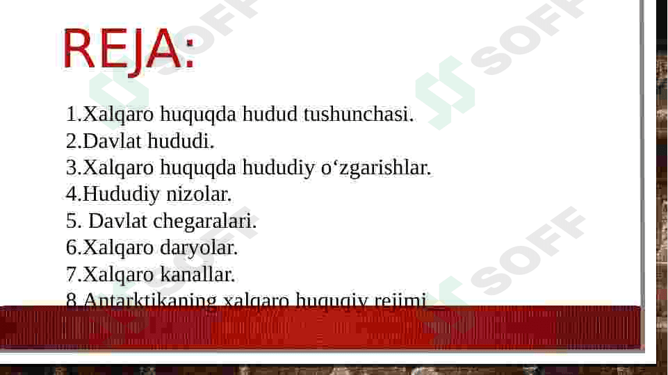 Zamonaviy xalqaro huquqda Hudud 2