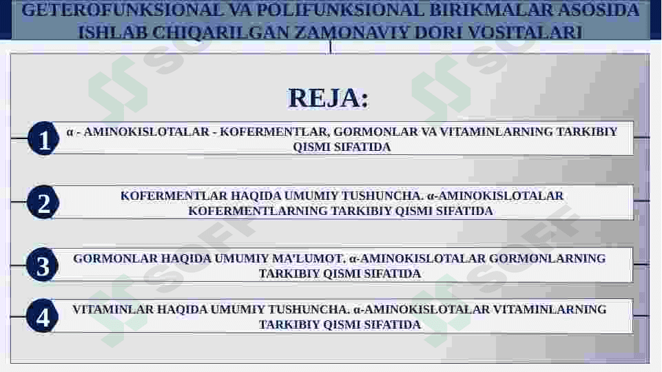 α - Aminokislotalar - kofermentlar, gormonlar va vitaminlarning tarkibiy qismi sifatida 2