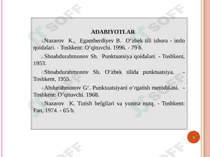 “HOZIRGI O’ZBEK ADABIY TILI” (PUNKTUATSIYA) 3